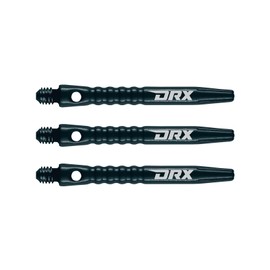 RED DRAGON Hip-Grip Medium Black Aluminium Dart Shafts (Shaft) - 2 Sets Per Pack (6 Stems Total)