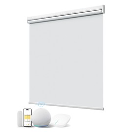 JaeJaes Motorized Smart Shades with Remote Control, Blackout Motorized Roller Shades for Indoor Windows Home and Office (White 27" W x 72" H)