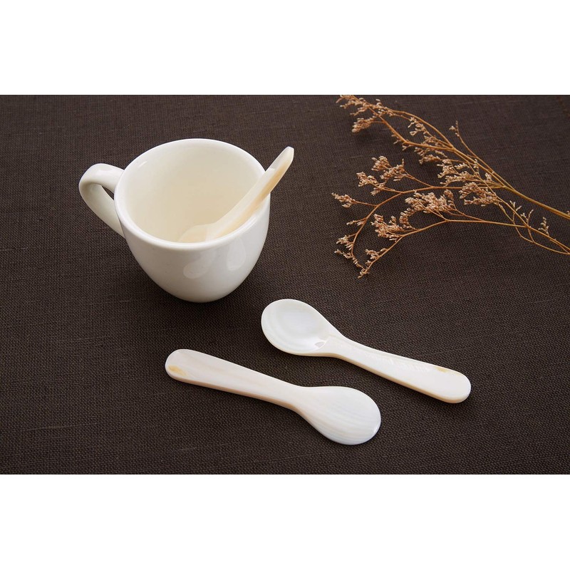DUEBEL Set of 10 White Mother of Pearl MOP Caviar