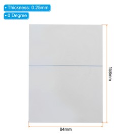 PATIKIL 6.8" Polarized Film Sheets, 2 Pack Adhesive Polarizer Linear Polarizing Filter for Screen, Photography, Lighting, 84mmx158mm, 0 Degree