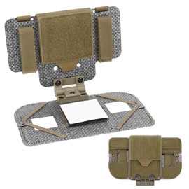 SIVIGEAR Outdoor Molle Phone Carrier, Lightweight Foldable Navigation Board with Wide Angle Phone Holder, Chest Rig Hovering Mount for Multi-Functional Vests