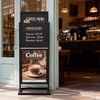 SELEAD 2 Tier Poster Stand with Double Sided Chalkboard -