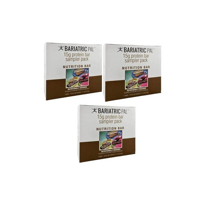 BariatricPal 15g Protein Bars - Sampler Pack (3-Pack)