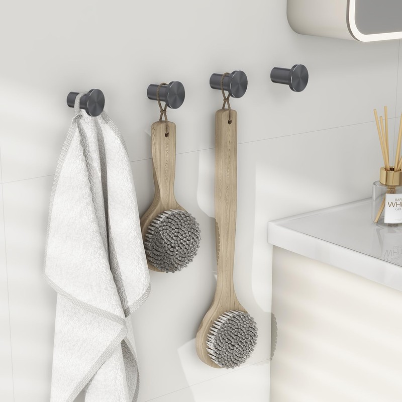 JS Wall Hooks for Hanging Coats Screw in Coat Hanger