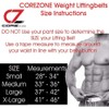 COREZONE Genuine Leather 4" Weight Lifting Belt for Men and
