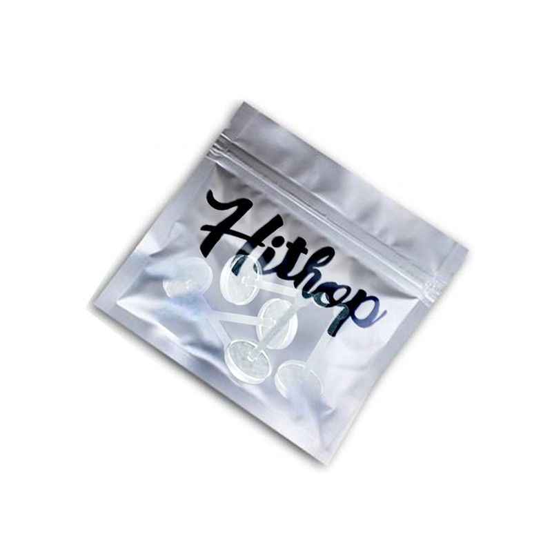 Hithop 5-Pack Clear Bioflex Flat Top Nose Ring Bone Retainers