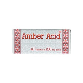 Succinic Acid (Amber Acid) 40 tabs/0.25g with Vitamin C (40)