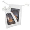 Ambesonne English Bulldog Fabric Pouch Set of 2, Puppy Resting