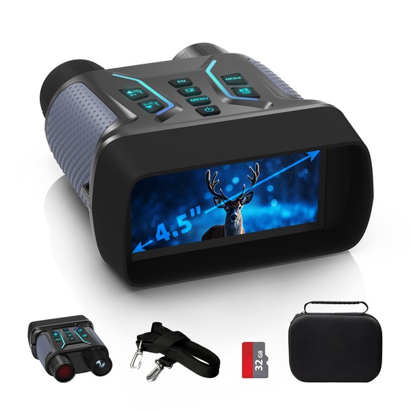 Night Vision Binoculars for Adults & Kids - 4.5'' Screen