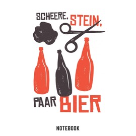 Schere Stein Paar Bier Notebook: A5 Kariert Bierbrau Buch, Notizbuch für Biebrauer, Hobbybrauer, Bier Brauen 120 Seiten 6x9 | Organizer Schreibheft Planer zum Ausfüllen