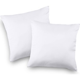 Utopia Bedding Throw Pillows Insert (Pack of 2, White) - 18 x 18 Inches Bed and Couch Pillows - Indoor Decorative Pillows