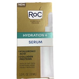 ROC Hydration + Serum Hyaluronic Acid Collagen Proteins 1 fl oz Dry Skin damage