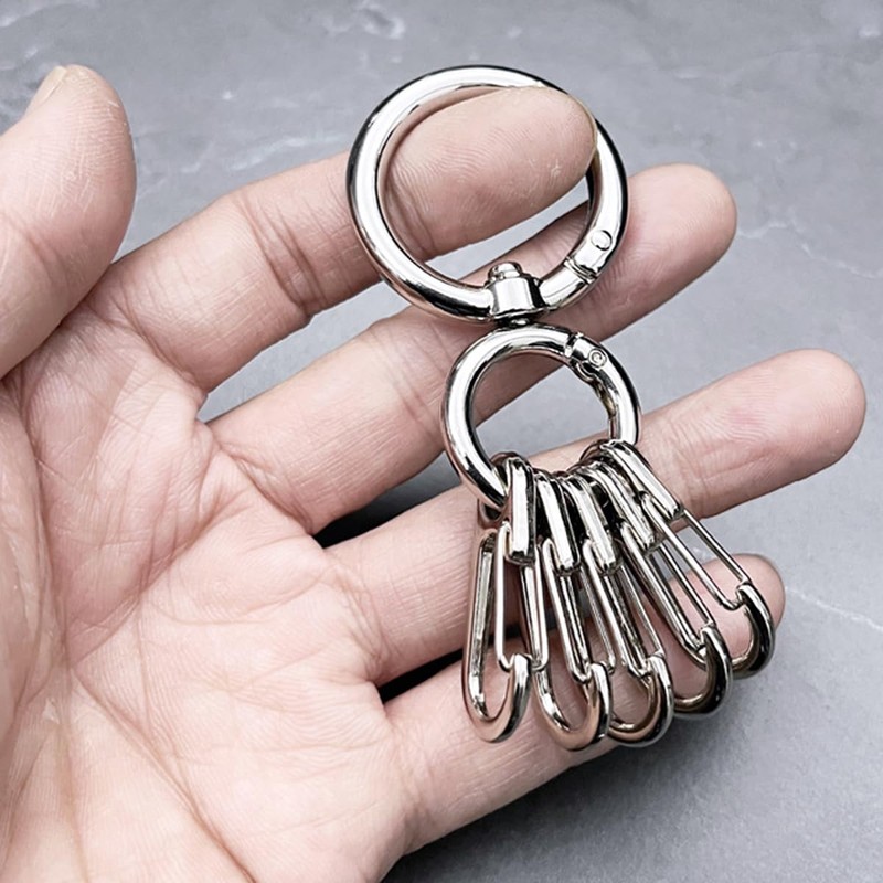 Round Carabiner Key Ring 360 Degree Rotation Nascan Accessory Metal