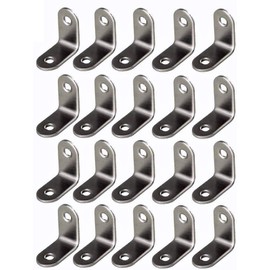 Framing Hardware 1/2 x 1/2 Zinc Plated Steel Corner Brace L Brackets with Screws for Picture Frame Reinforcement and Canvas Mounting - 20 Pack