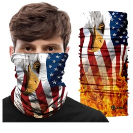 Neck Gaiter Face Mask for Men and Women, Seamless Bandana Scarf Cover that can be used as a Balaclava, Headband, or Head Wrap (Style 8)