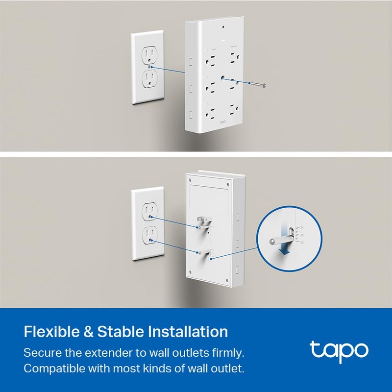 TP-Link Tapo Smart Plug Outlet Extender, Surge Protector, 18W Fast