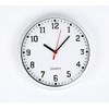 Large Round Wall Clock with Silver Frame, EASY READABLE BIG