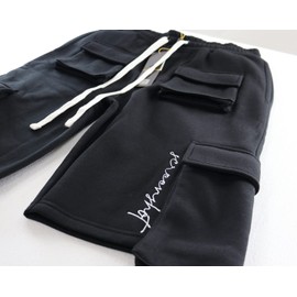 SCREENSHOT-SP31300 Mens Urban Hip Hop Premium Streetwear Fleece Shorts - Street Tactical Functional Multi Cargo Pockets Utility Varsity Fashion SweatShorts-Black-Large