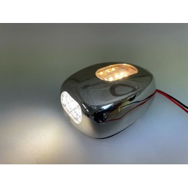 Pactrade Marine Boat Pontoon Stainless Steel LED Docking Light DC 12V 6.2W Nature White Splashproof IP:66 SS316 Housing Surface Mount 430LM (2)