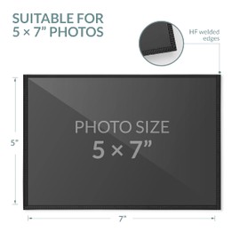 labphant 10 Pack 5x7 Inch Magnetic Picture Frames; Photo Pocket Frames with Black Borders for Fridge 5 x 7 Inch Great for Displaying Pics on The Refrigerator (Black) (5" x 7" black)