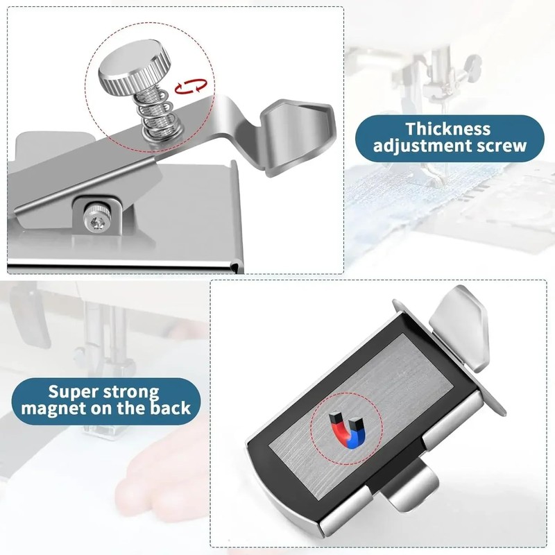 Kolamom Magnetic Seam Guide Straight Seam Guide Sewing Accessories, Multifunctional,