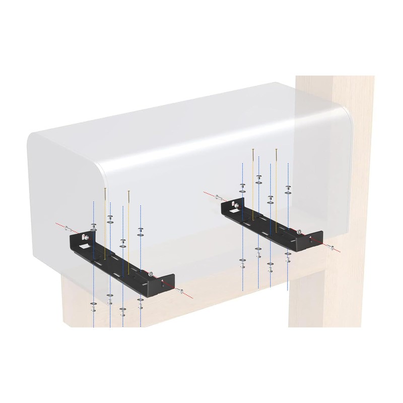 HzCHSyanna Adjustable Mailbox Mounting Bracket,Carbon Steel,Adjustable Design(Only Applicable to mailboxes