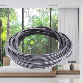 Zjclx 5m (16feet) Brush Weather Striping Card-Slot Seal Strip Pile Weatherstrip Door Sweep Brush for Door Window (6mm x 8mm (1/4" 5/16"), Gray)