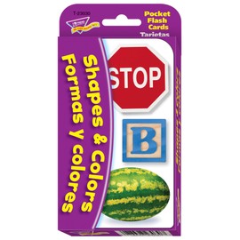 Trend Enterprises Bilingual Colors & Shapes Flash Cards, Set of 56