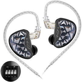 KZ AS24 Pro in Ear Monitor Headphones, HiFi Bass Noise Isolation Earphones, 12 Balanced Armature Drivers IEM Wired Earbuds (Without mic, Tuning Version)