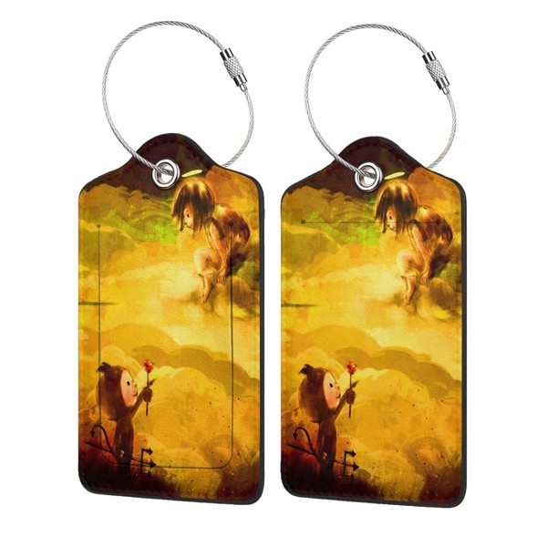 Ghost Angel Love 2 Pack Luggage Tags, Unique Leather Suitcase