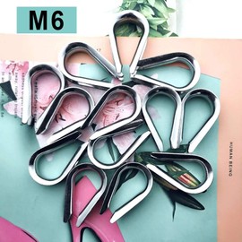 Luckkyme 30Pack M6 Stainless Steel Thimble for 7/32"- 1/4" Diameter Wire Rope Cable Thimbles Rigging