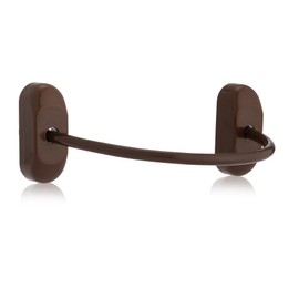 XFORT Viper Fixed Cable Window Restrictor in Brown, Durable Window Safety Lock for Child Safety and Window Security