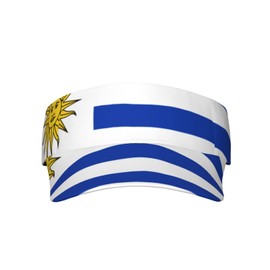 Cute Uruguay Flag Hats Flag Patriotic Sport Sun Visor Hats Adjustable Empty Top Baseball Cap Sun Hat for Women Men