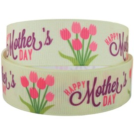 1m x 22mm Lilac Mothers Day Grosgrain Ribbon for Gift WRAP Wrapping for Mothers Day Gifts OR Flower Bouquet Ribbon