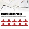 10pcs Metal Binder Clips Multipurpose Electroplating Rustproof Large Paper Clamps