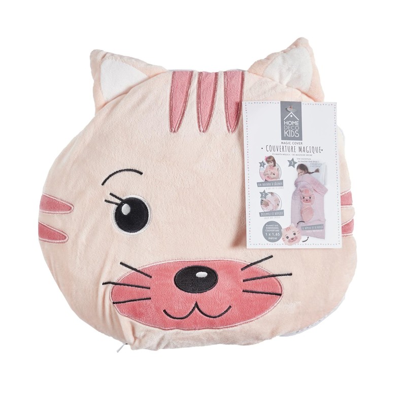 HOME DECO KIDS, TX9404, Convertible Cat Model Blanket for Children,