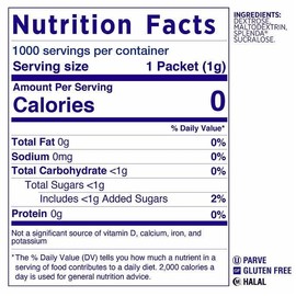 Zero Calorie Sweetener Packets 1,000