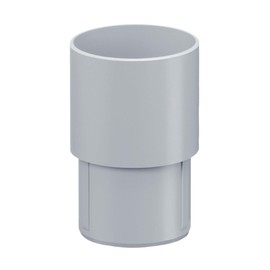 INEFA Downpipe Connector, PVC DN 50 Grey Drain Pipe Connector, Gutter Accessories, Easy Plug-In Installation, Made in Germany