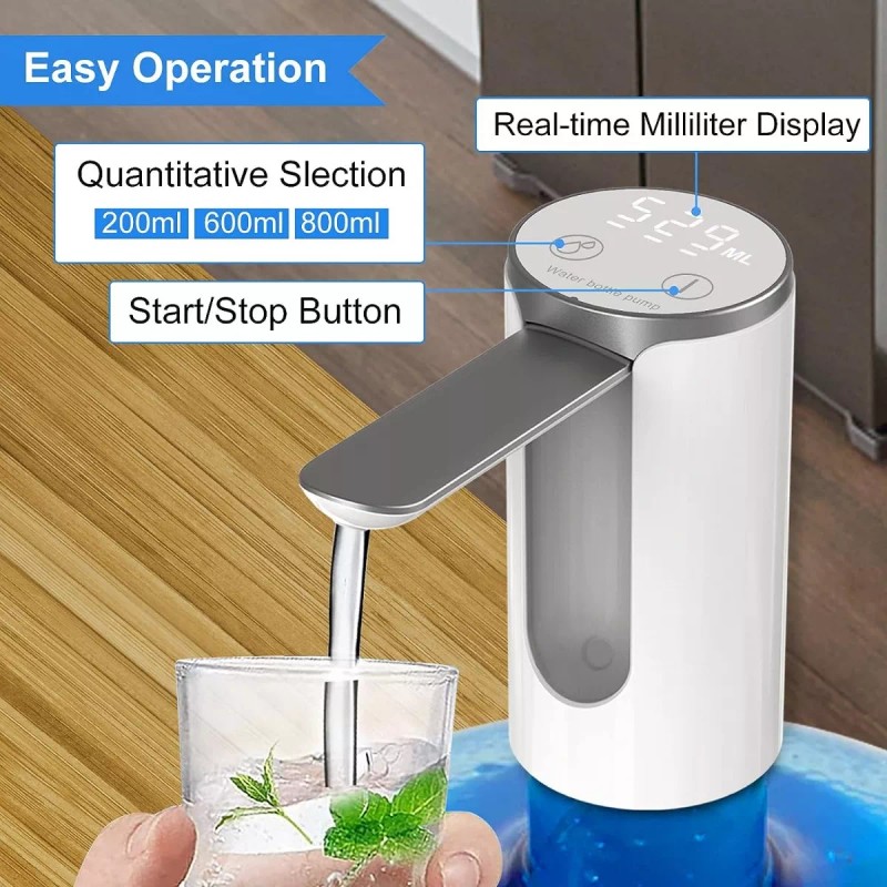 Dispensador De Agua Eléctrico Usb Recargable Bomba De Agua