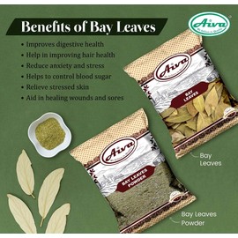 AIVA Bay Whole Leaves ( Tej Patta ) Spice Hand Selected | All Natural | NON-GMO | Vegan | Indian Origin - (1 Pound)