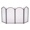 UniFlame Black 4-Fold 25-Inch Fireplace Screen