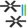 4 Pcs Folding Heat Proof Mats Black Foldable Trivet Pan