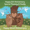 Hunts England - Mummy And Daddy 5th Anniversary Card -