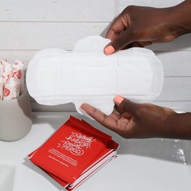 Aunt Flow- Compresas de algodón orgánico con alas - Compresas menstruales de absorción regular, sin dioxinas, hipoalergénicas, paquete de 36 unidades