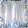 10ftx12ft Wrinkle Free White Backdrop Curtain, 8 Panels 12FT Height