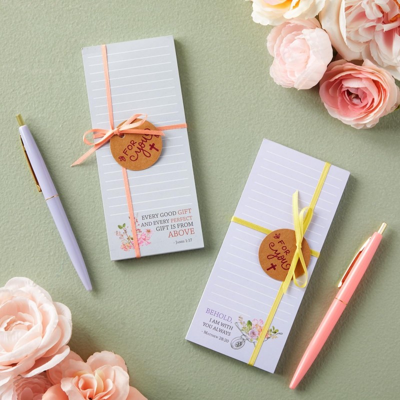 Juvale 12 Pack, 60 Sheet Christian Notepads, Magnetic Memo Pads
