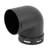 X AUTOHAUX 60mm Car Heater Warm Air Ducting Pipe Elbow