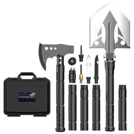 aiGear Camping Shovel Axe Outdoor Survival Tool Set for Camping Hiking Backpacking Men Survival Emergency(CSA-5935)