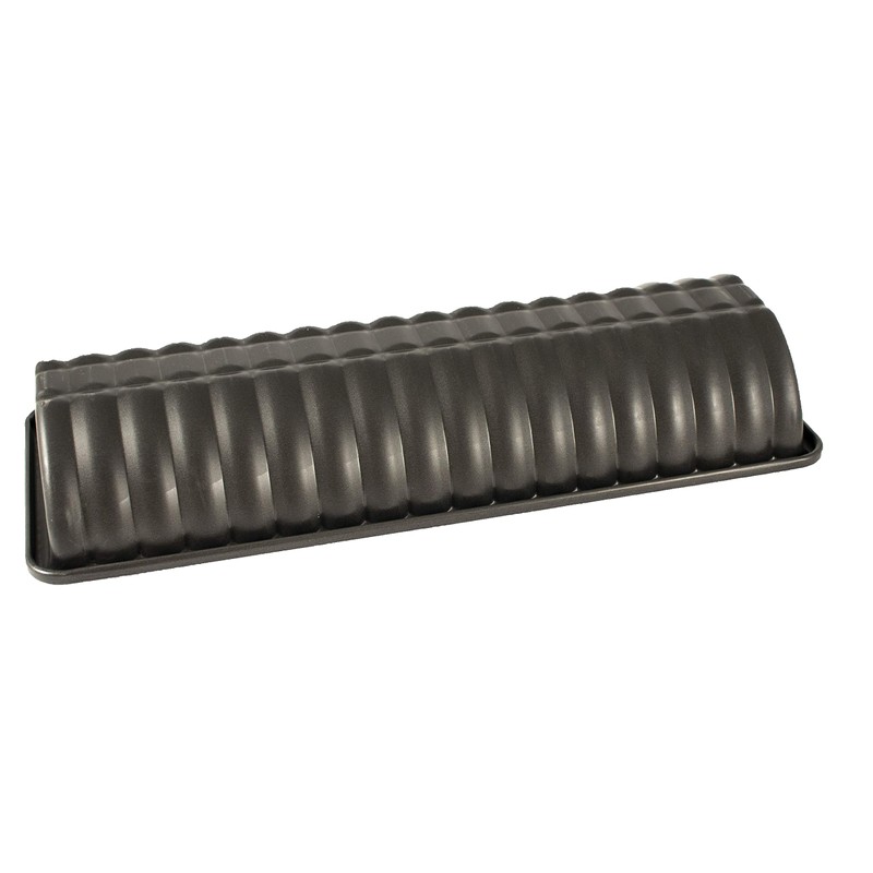 Dr. Oetker Tradition 30 cm Non-Stick Bakeware Wavy Log, Black