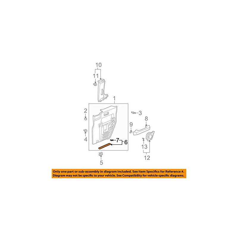 HONDA Genuine Parts Weather Strip R. Access Panel Element Part